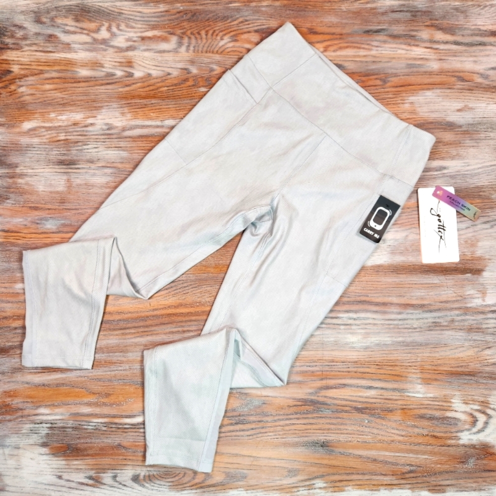 Gottex Leggings Grey Polyester & Spandex NWT